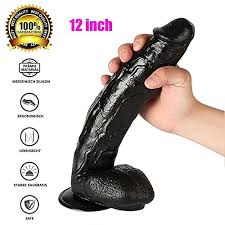 12 inch Black Huge Dildo Extreme Big Realistic Sturdy Suction Cup Penis for Women & men