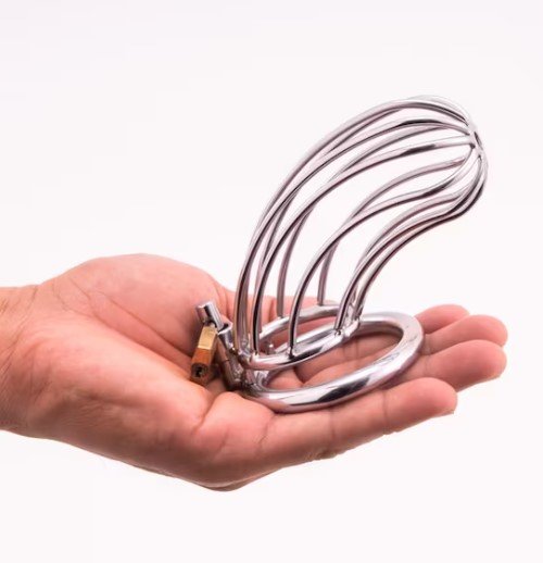 Male Chastity 444 Lock Device Stainless Steel